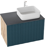 Grossman Тумба с раковиной Альба 80 подвесная веллингтон/бриз матовый